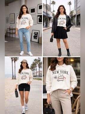 Peanuts Snoopy NEW YORK Graphic Sweatshirt – Size Large – NWT